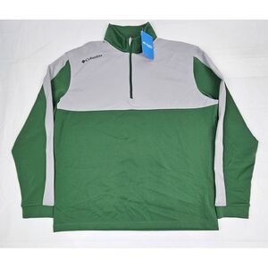 Columbia Golf Jacket‎ Mens Large. Qt. Zip Pullover Green Athletic. NWT